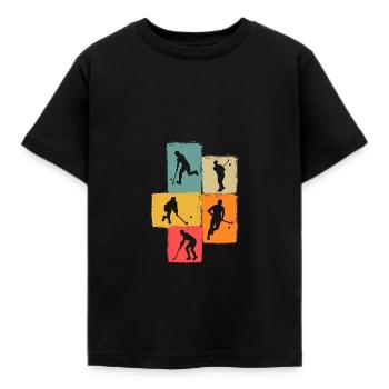 Feldhockeyspieler Feldhockey - Kinder T-Shirt - Schwarz - Vorne - AI Model Kid Female (0cm)