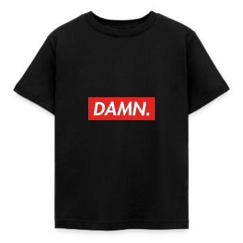 DAMN - Kids' T-Shirt - black - Front - AI Model Kid Female (0cm)
