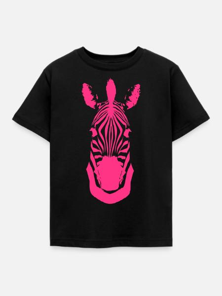 Zebra - Kinder T-Shirt - Schwarz