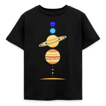 Système solaire - T-shirt Enfant - noir - Devant - AI Model Kid Female (0cm)
