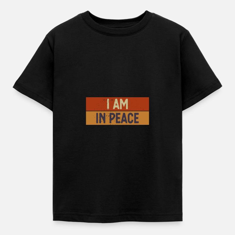 I am peace funny matching couples - Kinder T-Shirt - Schwarz