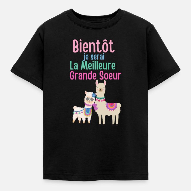 Bald bin ich die beste große Schwester - Kinder T-Shirt - Schwarz