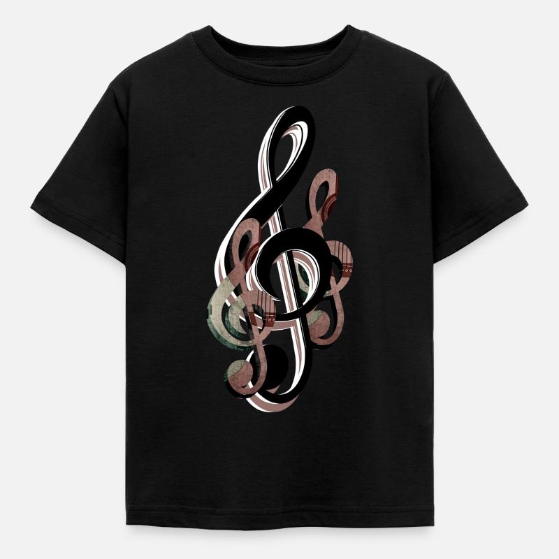 Clef - Kids' T-Shirt - black