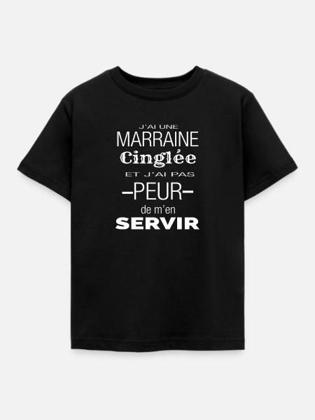 J'ai une marraine cinglée - T-shirt Enfant - noir