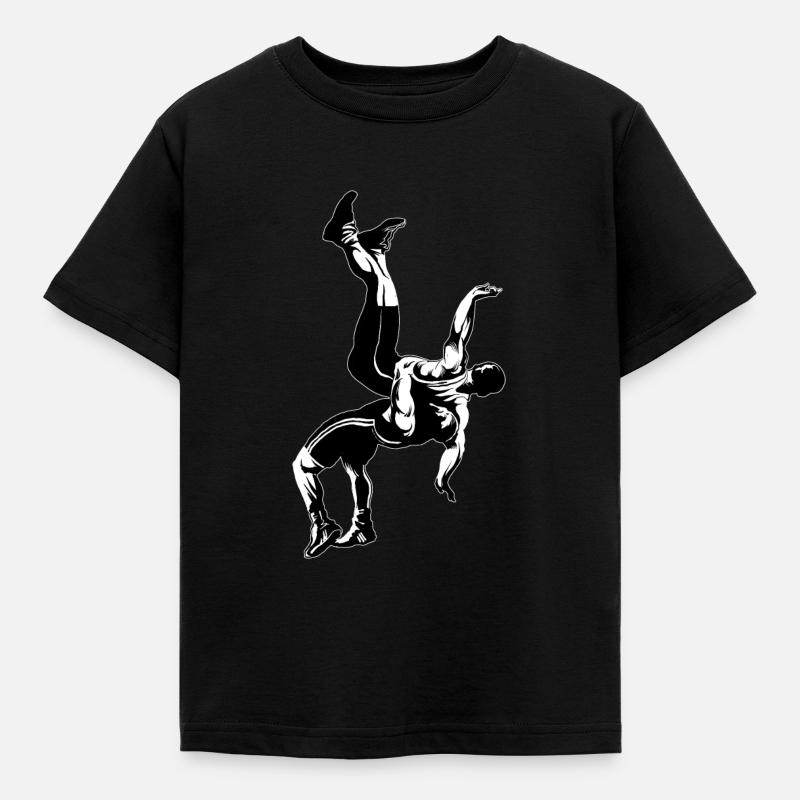 Ringen - Kinder T-Shirt - Schwarz