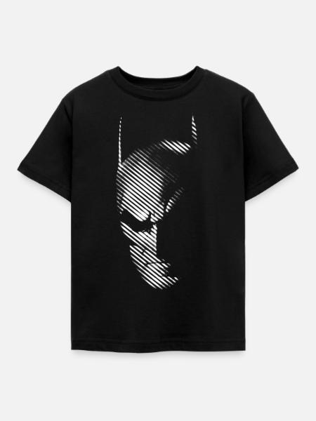 Batman Maske black & white - Kinder T-Shirt - Schwarz