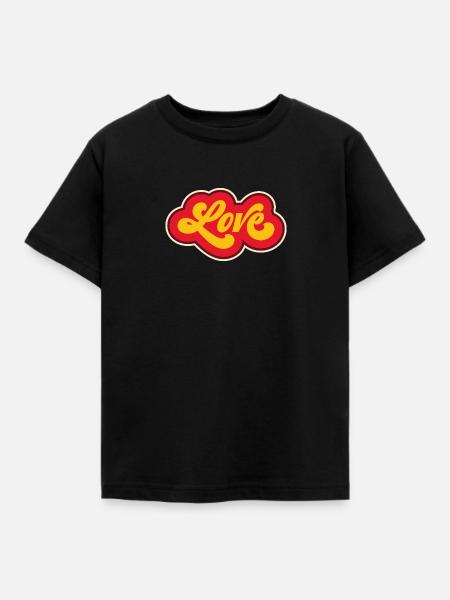 Love - Kinder T-Shirt - Schwarz