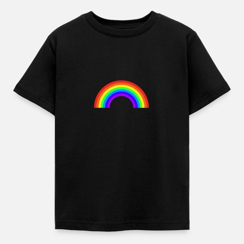 regnbue - Børne-T-shirt - sort