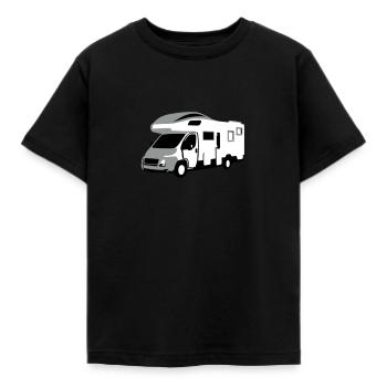 Wohnmobil - Kinder T-Shirt - Schwarz - Vorne - AI Model Kid Female (0cm)
