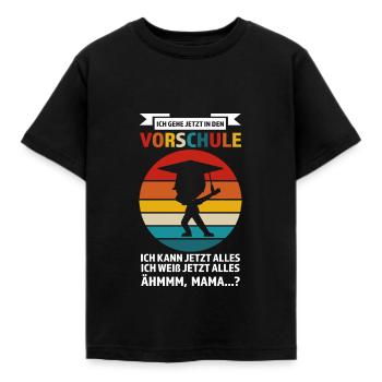Vorschule Anfang Vorschüler Geschenk - Kinder T-Shirt - Schwarz - Vorne - AI Model Kid Female (0cm)