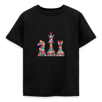 Schachspieler Schachfiguren Jungen Mädchen Schach - Kinder T-Shirt - Schwarz - Vorne - AI Model Kid Female (0cm)