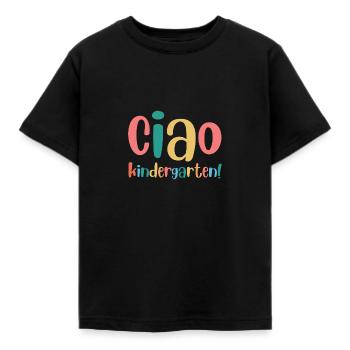 Jardin d’enfants Ciao | Adieu Kiga | Écolier - T-shirt Enfant - noir - Devant - AI Model Kid Female (0cm)