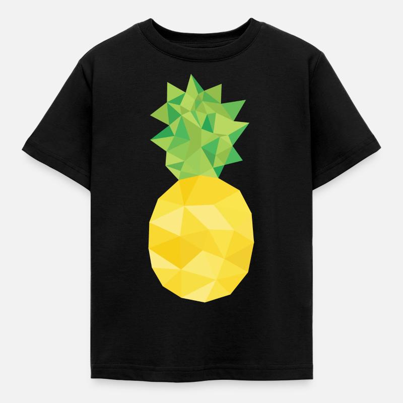 Ananas - Kinder T-Shirt - Schwarz