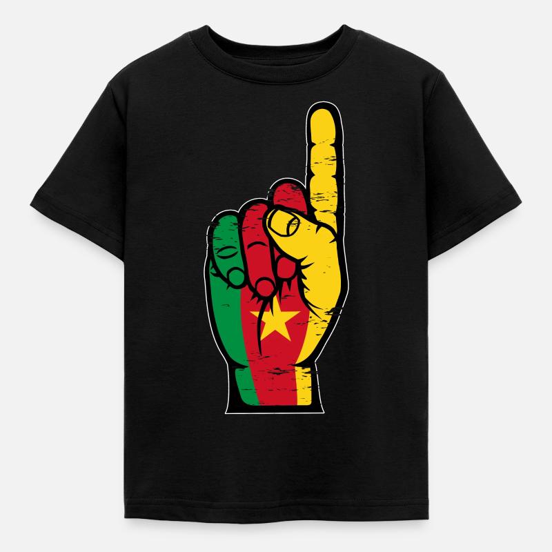 Drapeau du Cameroun numéro 1 utilisé - T-shirt Enfant - noir