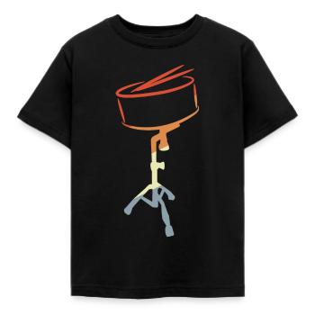 Vintage Trommel - Kinder T-Shirt - Schwarz - Vorne - AI Model Kid Female (0cm)