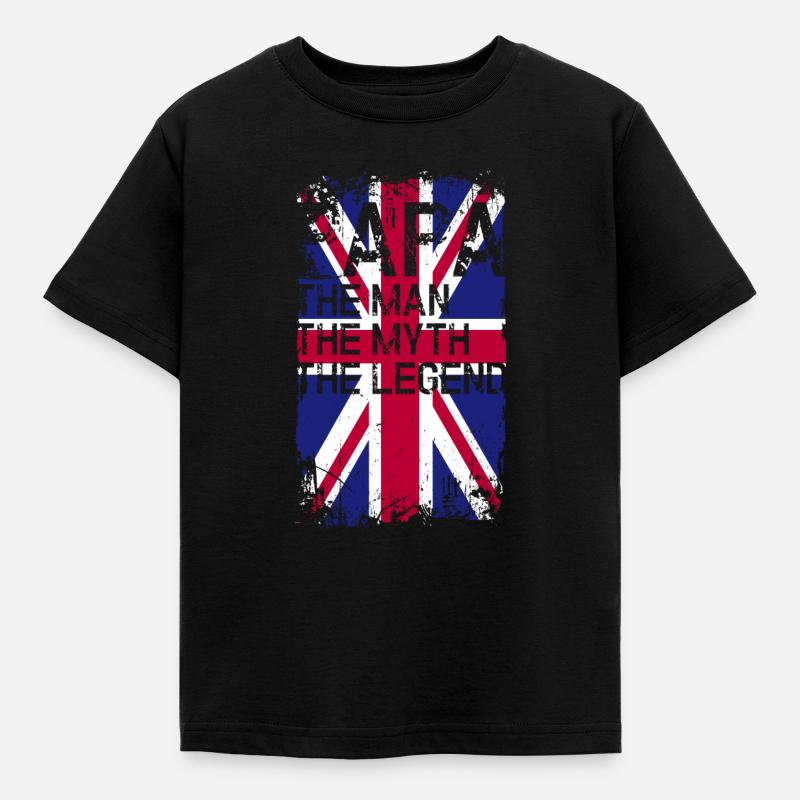 Grunge Union Jack Text Tee - Kids' T-Shirt - black