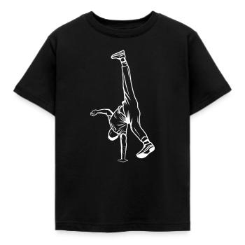 B Boy Drawing - Kids' T-Shirt - black - Front - AI Model Kid Female (0cm)