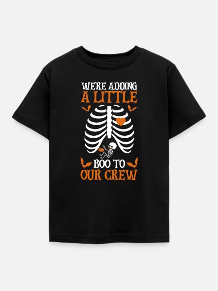 Funny Halloween Pumpkin Pregnancy - Kinder T-Shirt - Schwarz