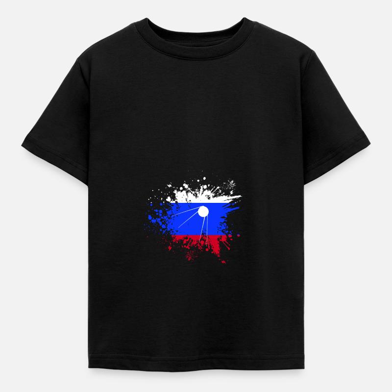 Sputnik Soviet - Kinder T-Shirt - Schwarz
