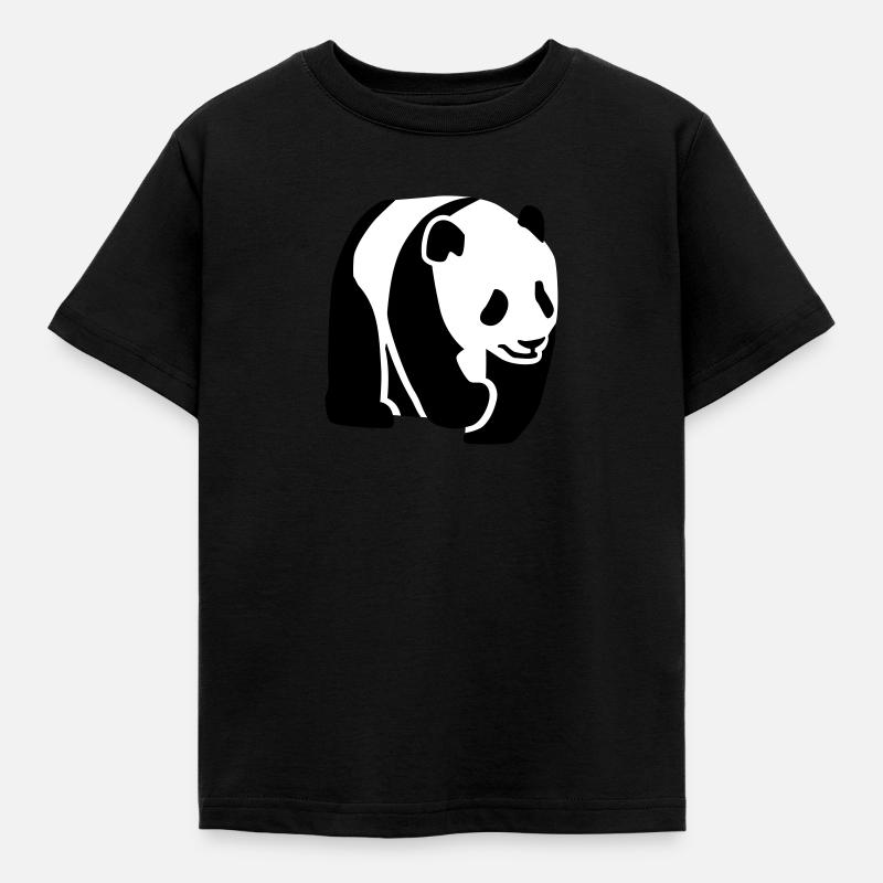 Panda - Kids' T-Shirt - black