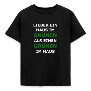 Die Grünen Partei Baerbock Habeck Politik Spruch - Kinder T-Shirt - Schwarz - Vorne - AI Model Kid Female (0cm)
