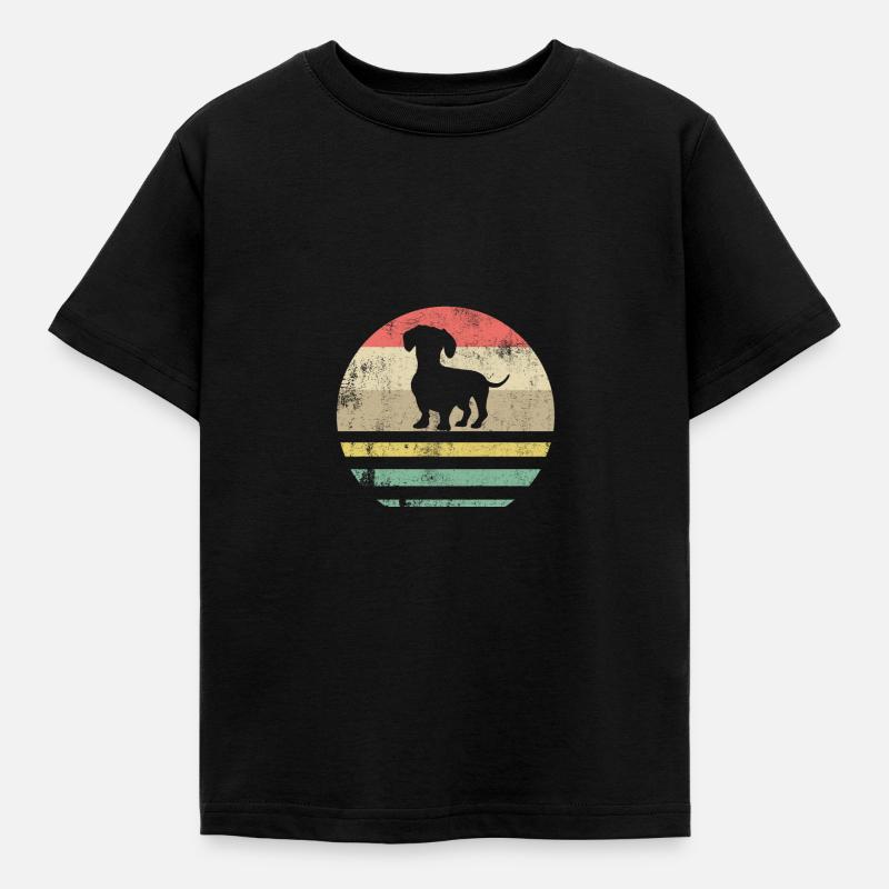 Cadeau rétro de teckel de teckel de teckel de teckel - T-shirt Enfant - noir