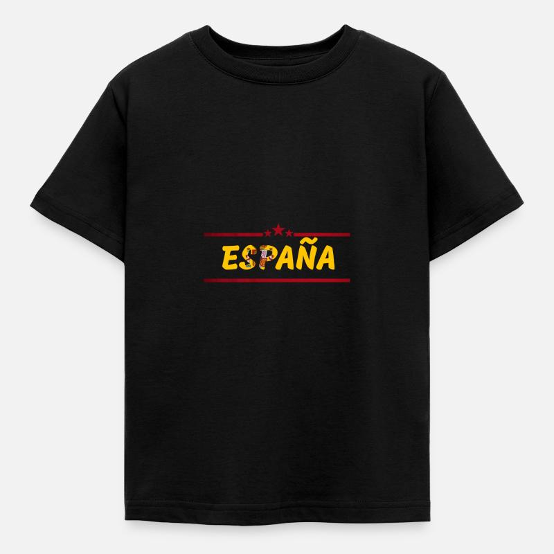 Drapeau Espagne Madrid Hola UE - T-shirt Enfant - noir