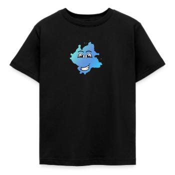Kleksi© - The stain with style #20 - Kids' T-Shirt - black - Front - AI Model Kid Female (0cm)