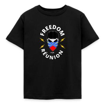 Freiheit für La Réunion - Kinder T-Shirt - Schwarz - Vorne - AI Model Kid Female (0cm)