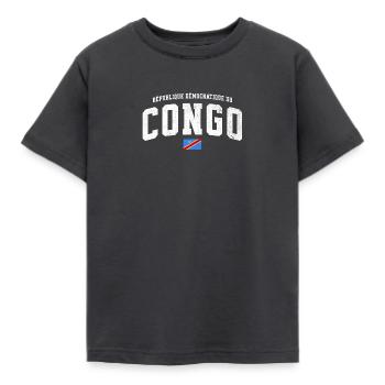 République Démocratique Du Congo - T-shirt Enfant - charbon - Devant - AI Model Kid Female (0cm)