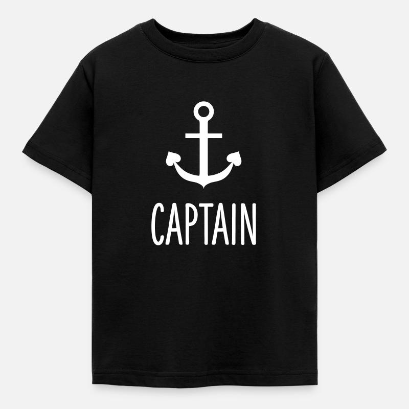 Crew - Captain Sailing Charter Crew Captain - Kids' T-Shirt - black