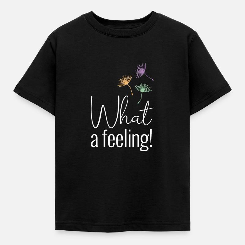 What a feeling negative - Kids' T-Shirt - black