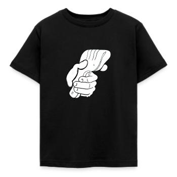 poignée de slot car - T-shirt Enfant - noir - Devant - AI Model Kid Female (0cm)