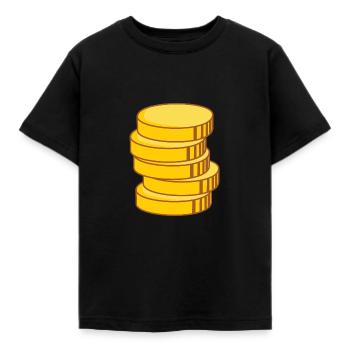 Geld - Kinder T-Shirt - Schwarz - Vorne - AI Model Kid Female (0cm)