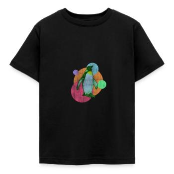Pingouin pôle sud - T-shirt Enfant - noir - Devant - AI Model Kid Female (0cm)