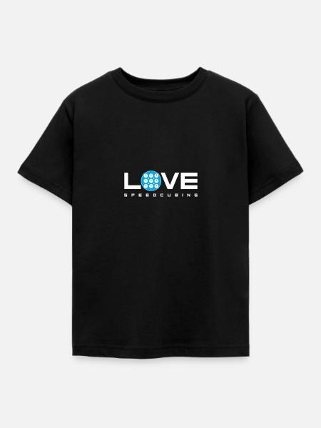 Uhr liebt Speedcubing - Kinder T-Shirt - Schwarz