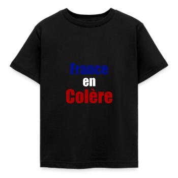 France en colère - T-shirt Enfant - noir - Devant - AI Model Kid Female (0cm)