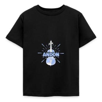 Andon as a given name - Kids' T-Shirt - black - Front - AI Model Kid Female (0cm)