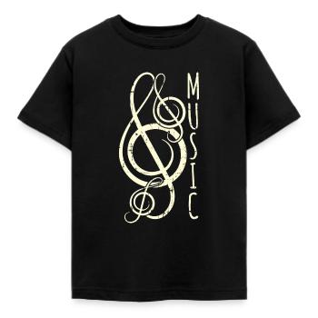 Musik - Kinder T-Shirt - Schwarz - Vorne - AI Model Kid Female (0cm)