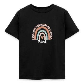 Prêtre Rainbow Leopard Appréciation drôle de prêtre - T-shirt Enfant - noir - Devant - AI Model Kid Female (0cm)
