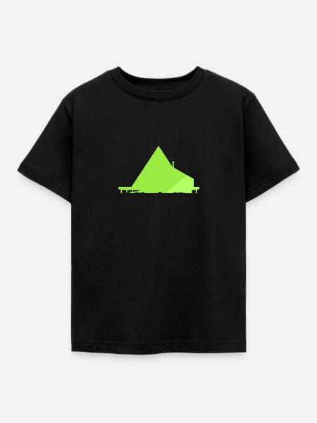 Modern Camping Haus - Kinder T-Shirt - Schwarz