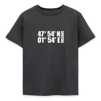 Coordonnées d’Orléans - T-shirt Enfant - charbon - Devant - AI Model Kid Female (0cm)
