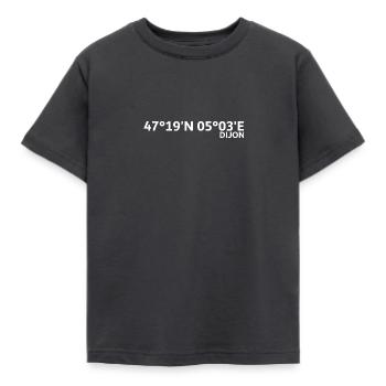Dijon Koordinaten - Kinder T-Shirt - Dunkelgrau - Vorne - AI Model Kid Female (0cm)
