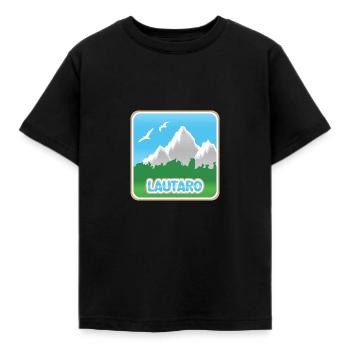 Lautaro als Bergsport - Kinder T-Shirt - Schwarz - Vorne - AI Model Kid Female (0cm)