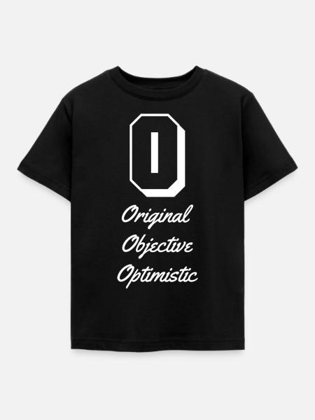 Buchstabe & Zeichen (O) - Kinder T-Shirt - Schwarz