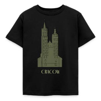 Krakau - Kinder T-Shirt - Schwarz - Vorne - AI Model Kid Female (0cm)