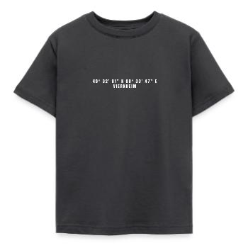 Viernheim, Hesse, Coordinates - Kids' T-Shirt - dark grey - Front - AI Model Kid Female (0cm)