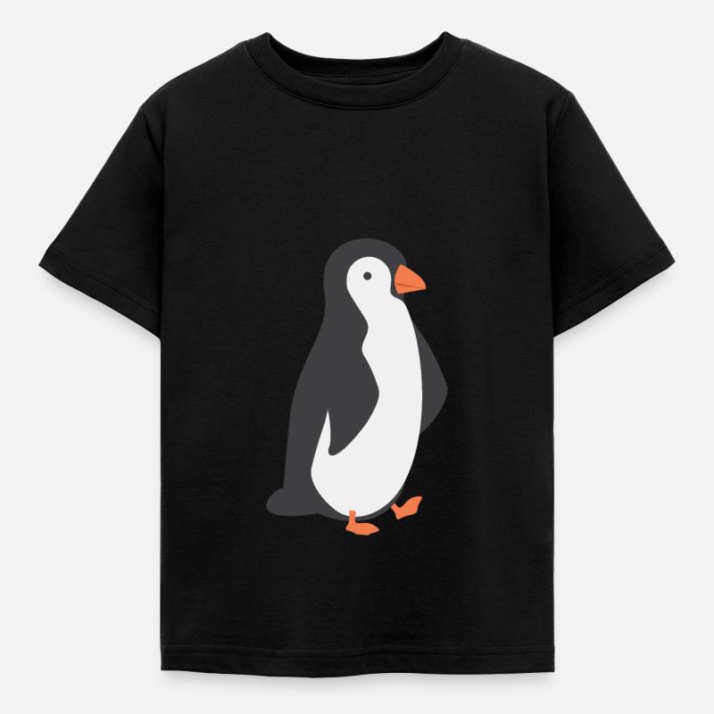 Pinguin - Kinder T-Shirt - Schwarz