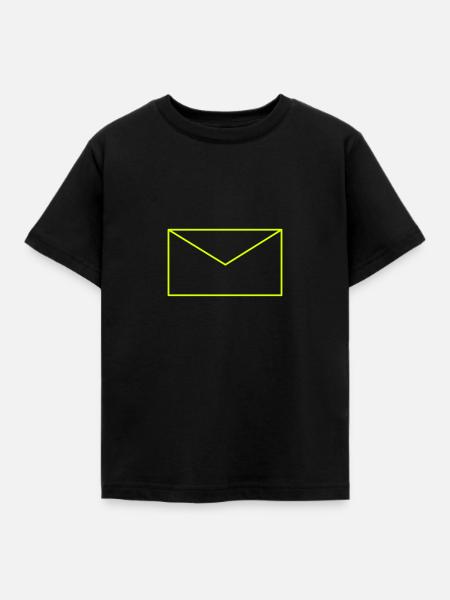 Brief Umschlag Vektor - Kinder T-Shirt - Schwarz