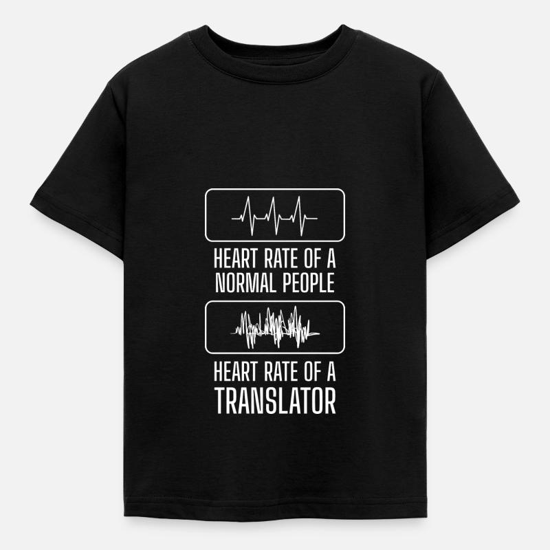 Herzfrequenzdolmetscher. Transkriber Geschenk - Kinder T-Shirt - Schwarz
